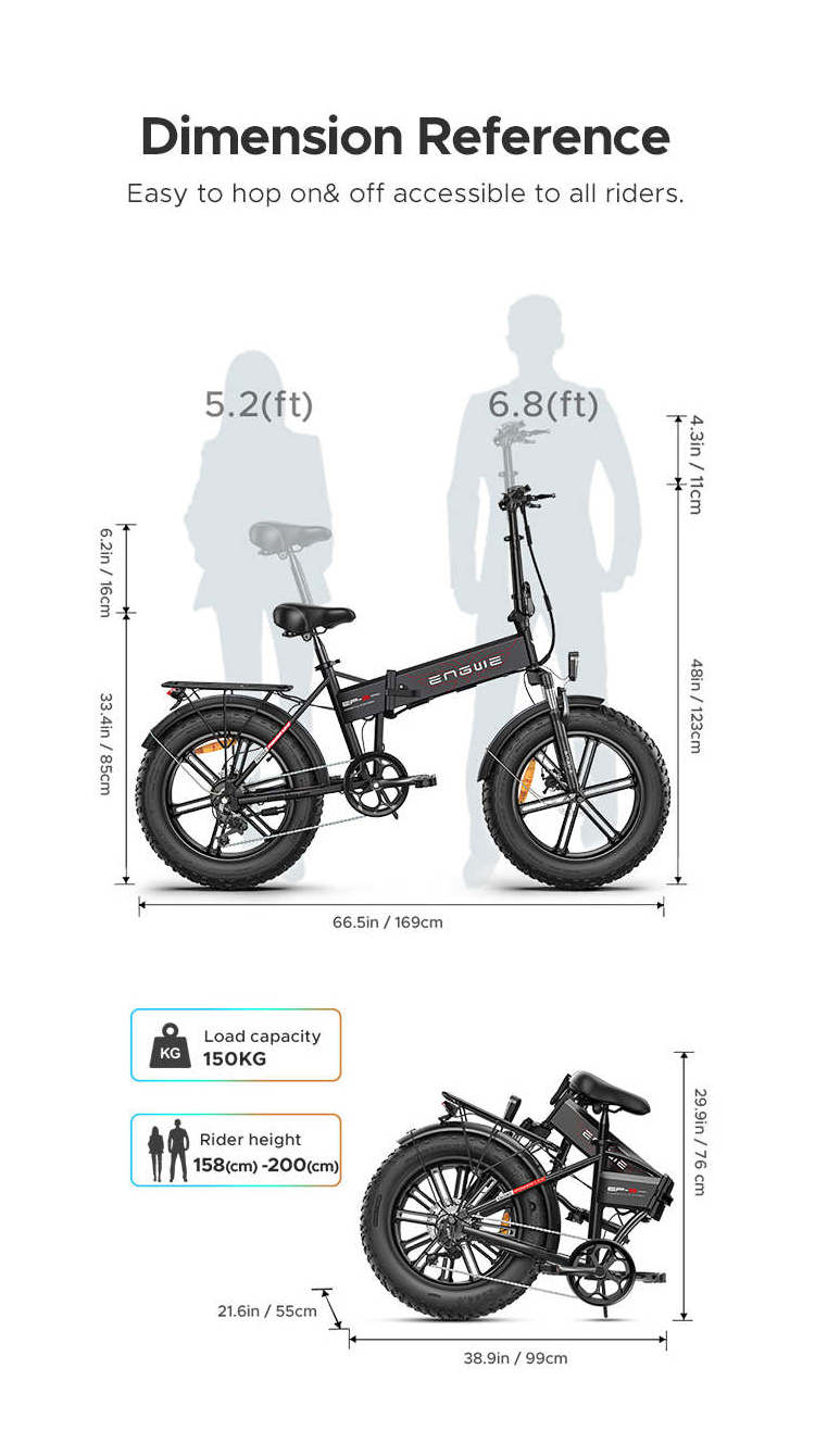 EU US UK Stock Free shipping ENGWE EP-2 pro 750W 20inch electric bike 48V 13Ah Fat Tire Other City Electric Bikes  For Sale