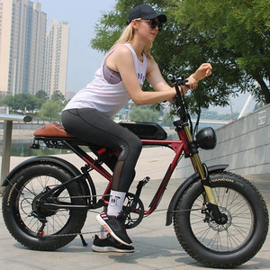 2022 new super usa warehouse Electric Hybrid Bike retro vintage 73 20 inch fat tire 500W 48V 13AH/26AH long range e bike