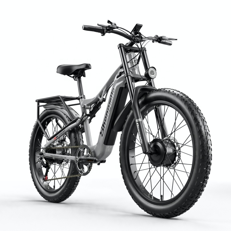 USA Free shipping 48v 17,5ah battery electric bicycle 26 inch fat tire 2000W dual motor electric bike