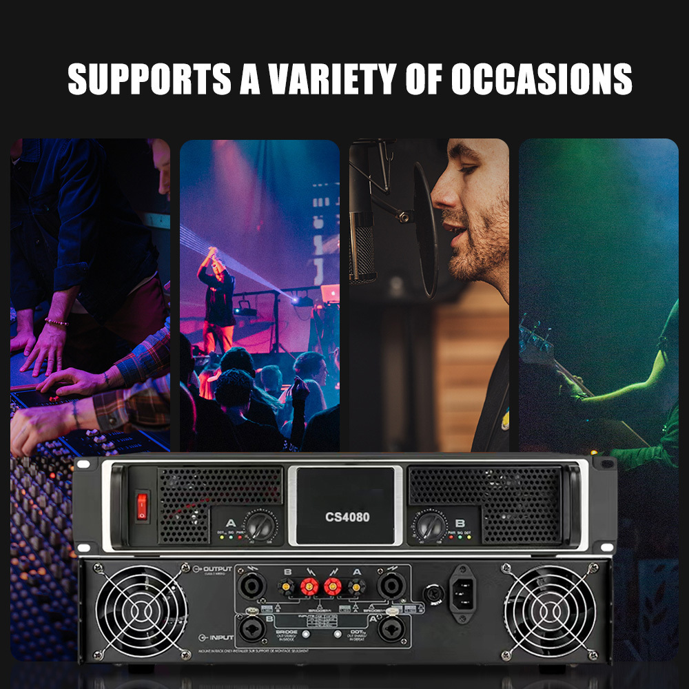 CS3000 500w*2 CS4080 700W*2 professional 2 channel digital power amplifiers power audio 2 channel amplifier