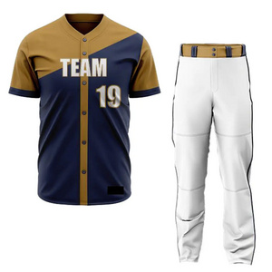 baseball uniform wholesale custom logo 100% polyester blank baseball jerseys with shorts uniform