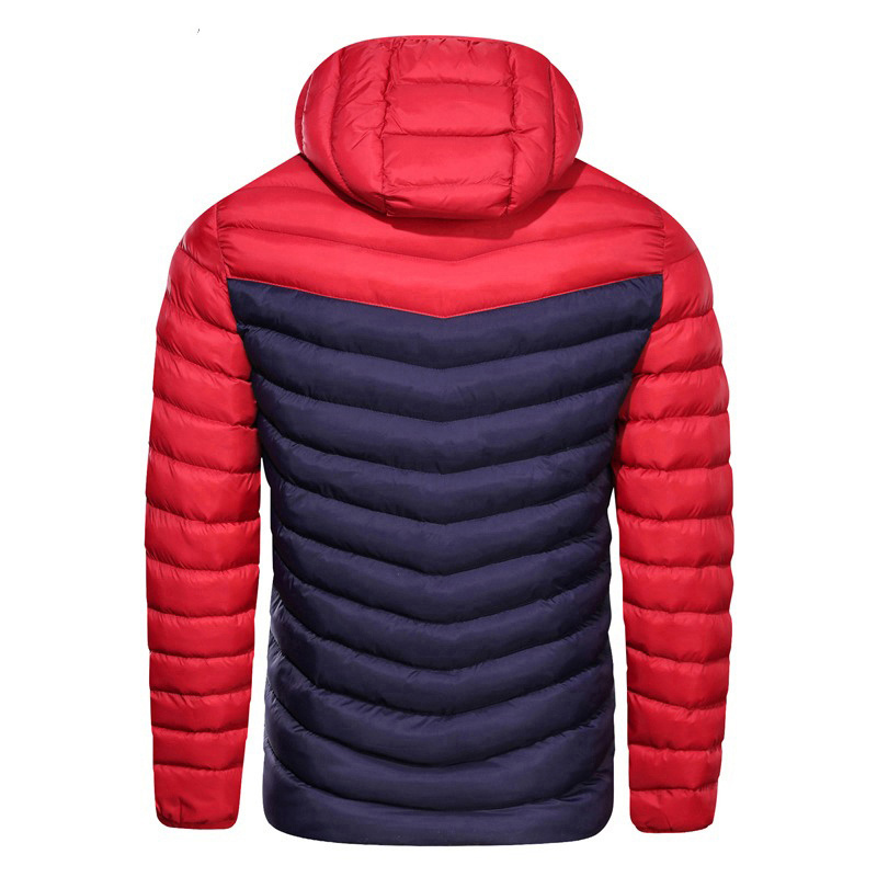 Wholesale Plain Custom Design Nylon Fabric Padded Down Coats Puffer Long Sleeves Men Jacket