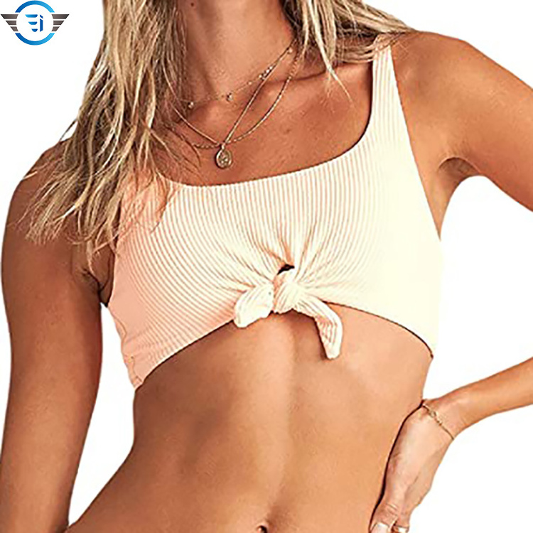 Sexy Ribbed under Wired Bikini Women Solid V-bra Push up Padded bikini Set High Cut Bathing Suit 2 piece Swimsuit