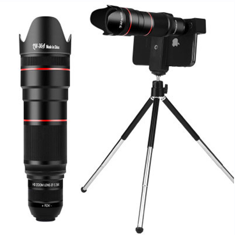 Mobile Phone Camera Lens 4 in 1 36X Zoom wide-angle fisheye macro Lens External Telescope Telephoto lens