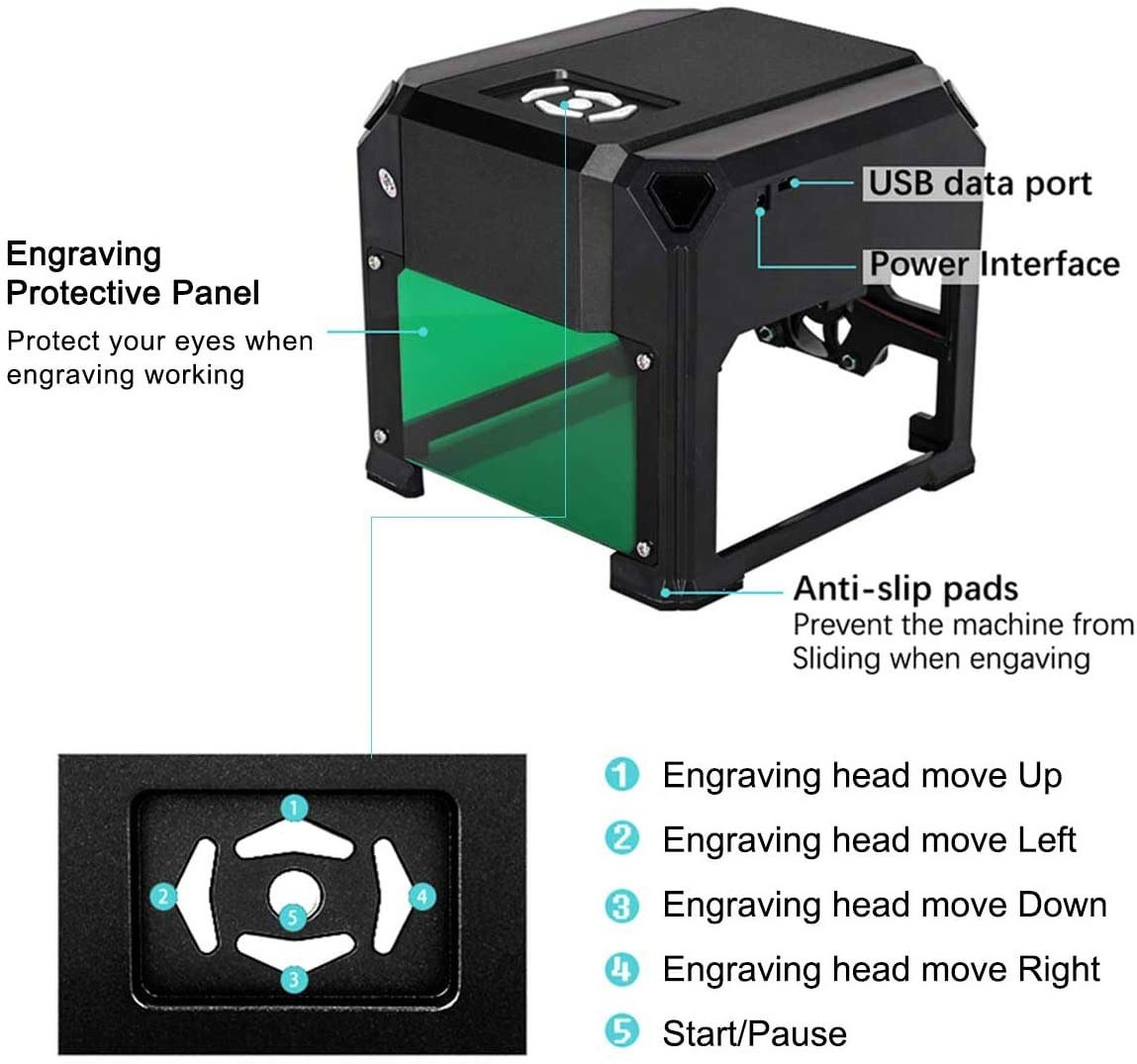 Hand held mini laser engraving machine for keyboard