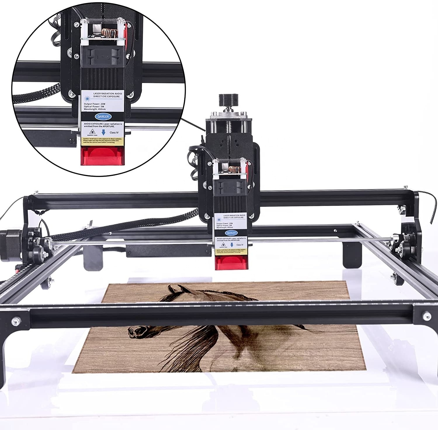 20w 40W DIY Laser Engraver 42X40cm CNC Engraving Machine Carving for Metal Glass Wood Leather Cutter