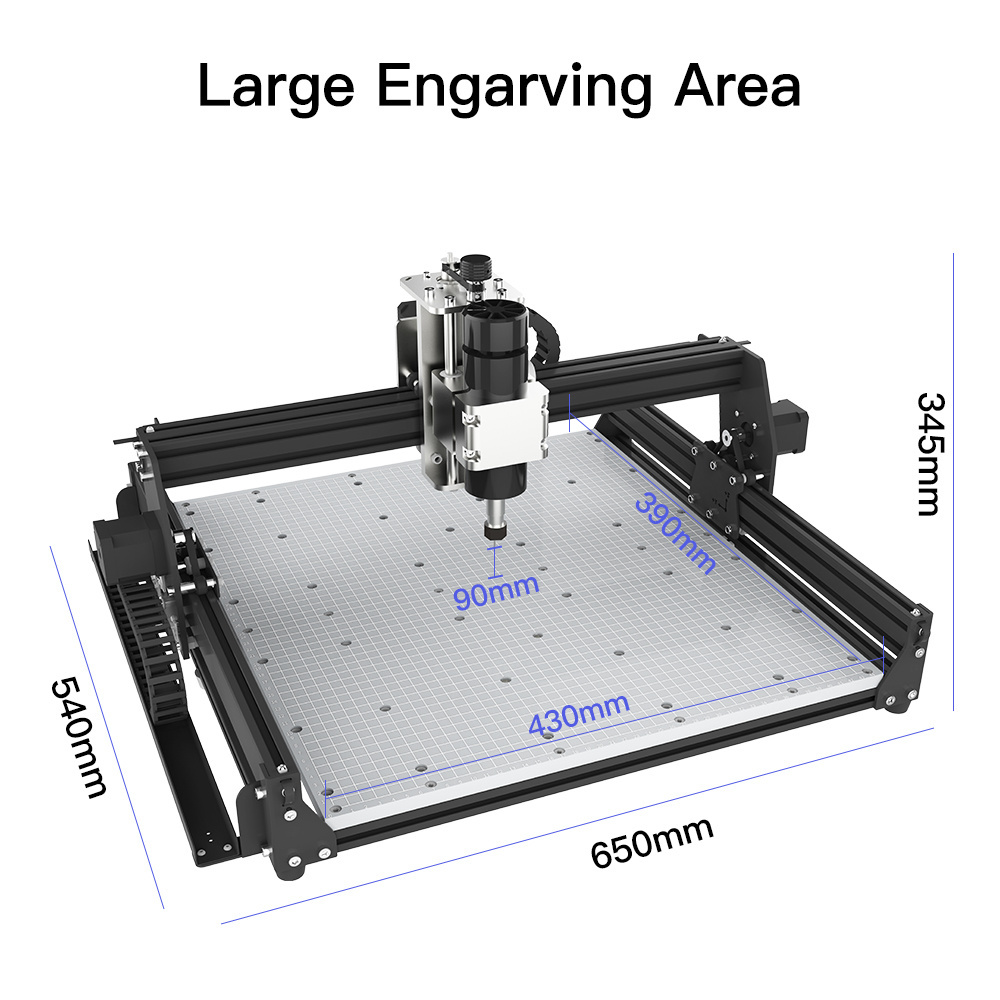 Whole Aluminum structure 500W Spindle 4540 CNC Machine 3 Axis Metal Milling Engraving Small CNC Machine