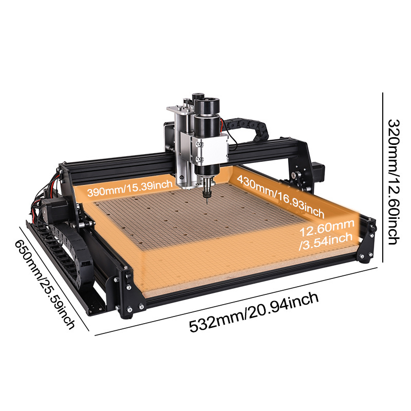 3 axis Cnc Wood Router Machine with 500W Spindle CNC 4540 Woodworking Cutting Machine for Aluminum EVA acrylic Carve