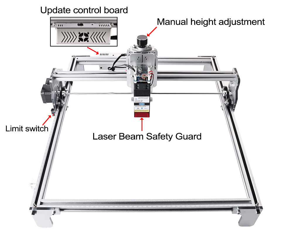 20w 40W DIY Laser Engraver 42X40cm CNC Engraving Machine Carving for Metal Glass Wood Leather Cutter