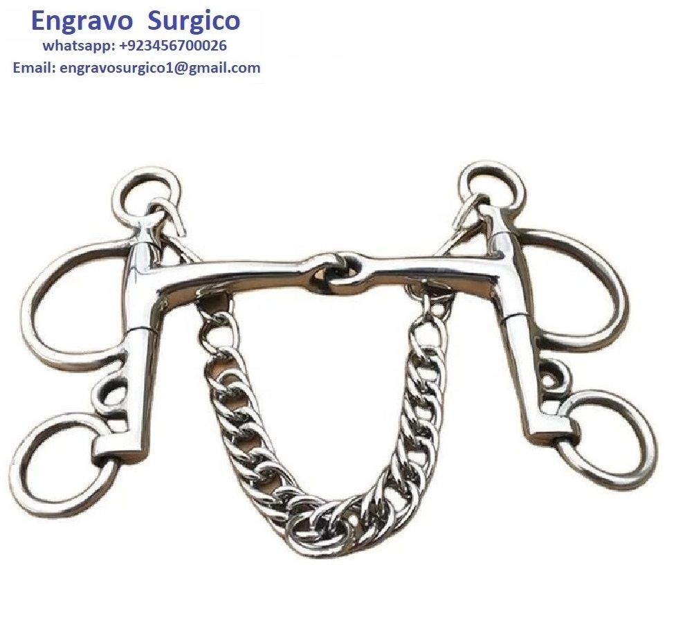 3 ring stainless steel horse mouth bit with single joint mouth piece horse riding products