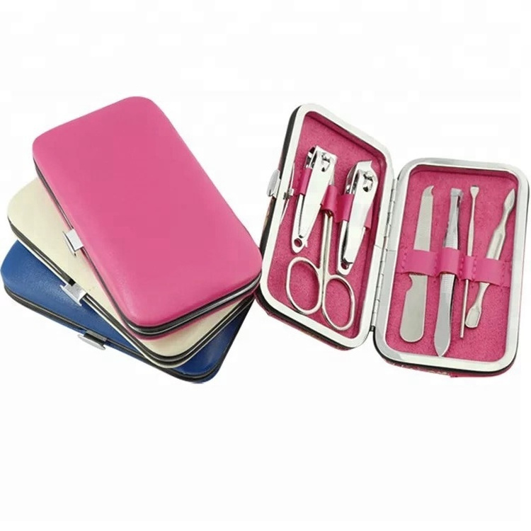 Stainless Steel Nail Clippers Custom Logo Luxury Pedicure Care Manicure Kit Manicure Nail Supplies 6pcs Set