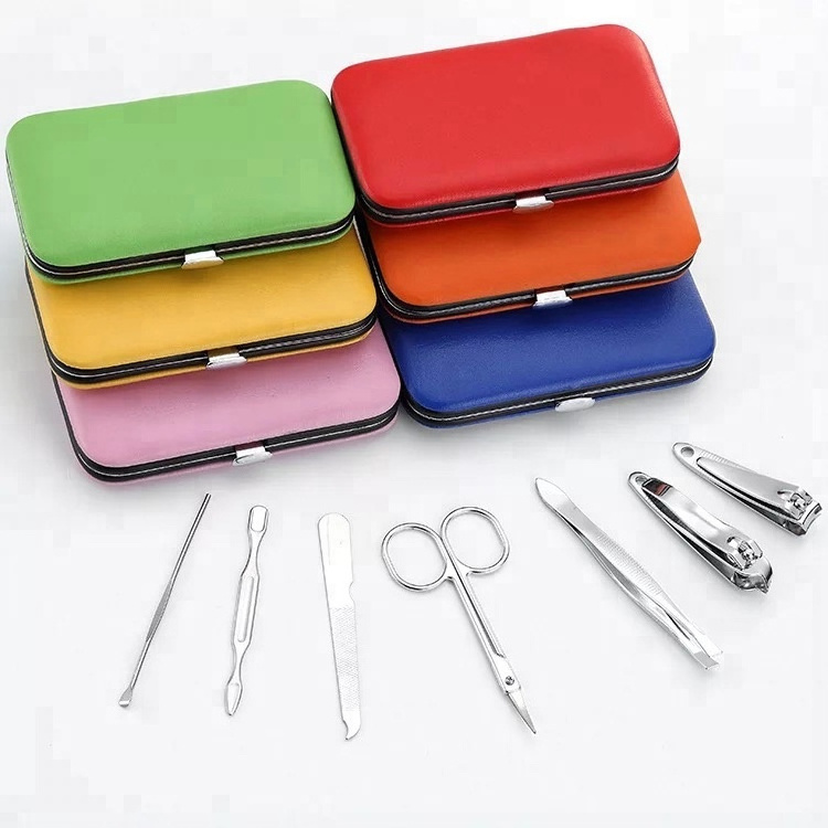 Stainless Steel Nail Clippers Custom Logo Luxury Pedicure Care Manicure Kit Manicure Nail Supplies 6pcs Set