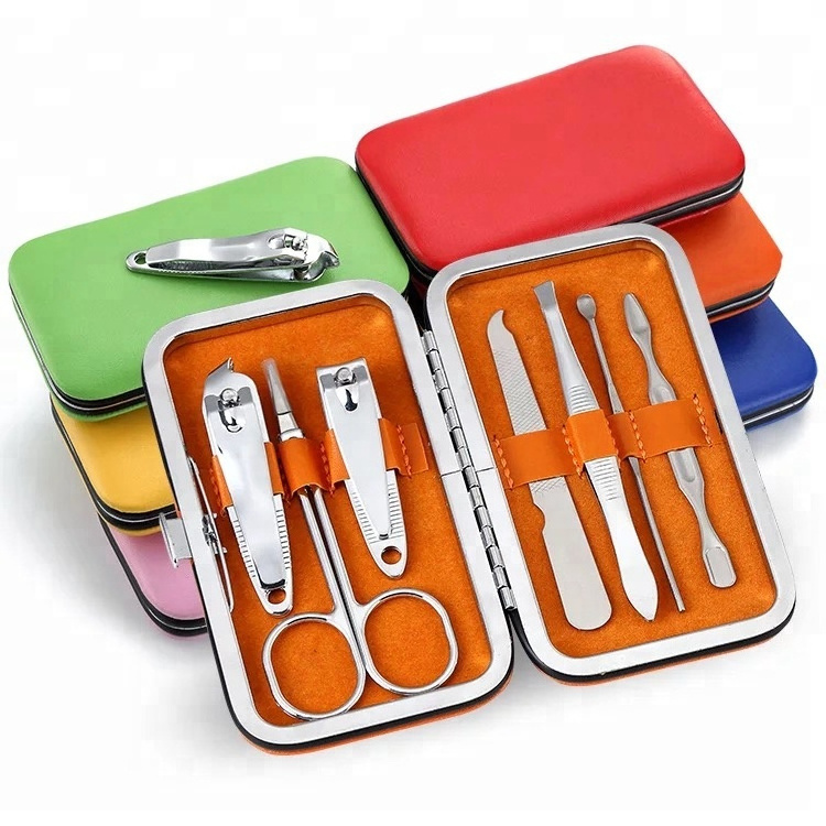 Stainless Steel Nail Clippers Custom Logo Luxury Pedicure Care Manicure Kit Manicure Nail Supplies 6pcs Set