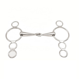 3 ring stainless steel horse mouth bit with single joint mouth piece horse riding products