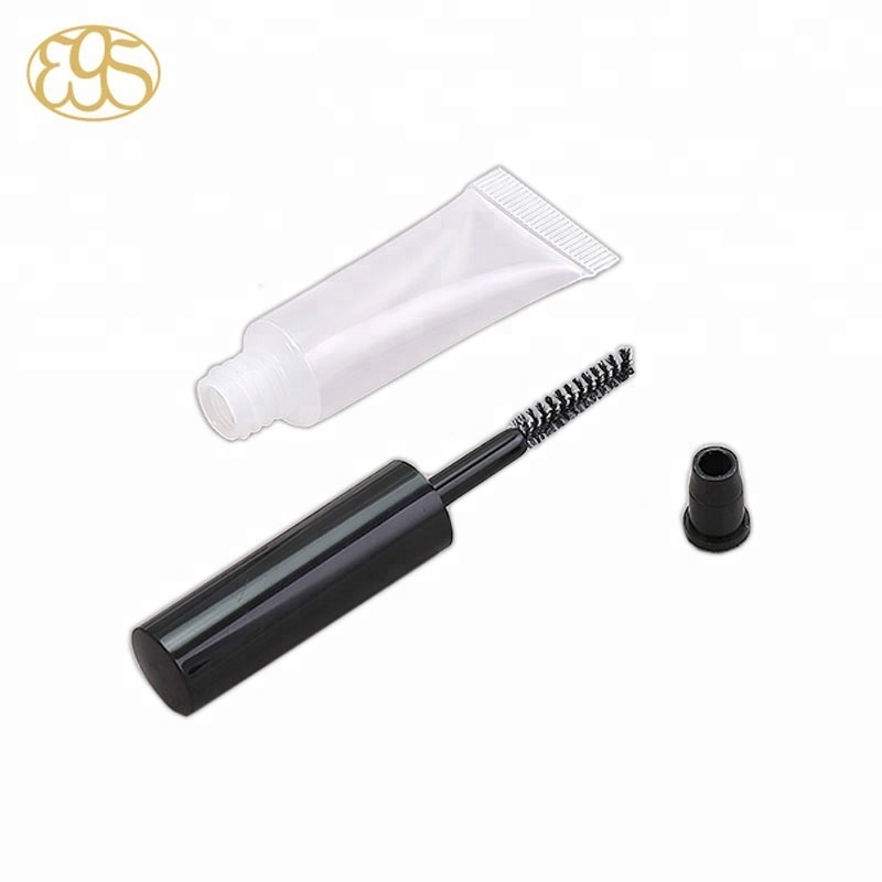 16 mm diameter Mascara Tube with mascara brush and wiper PCR PE PP in transparent color cosmetic plastic lip gloss tube