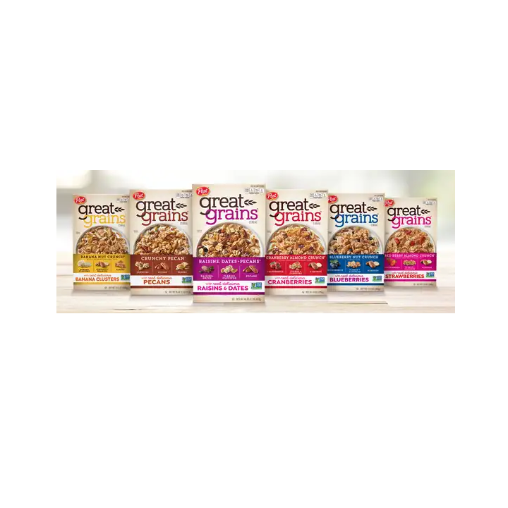 Wholesale Instant Cereal Healthy Crunch Flakes Clusters 396g Box POST Great Grains Cranberry Almond Breakfast Cereal