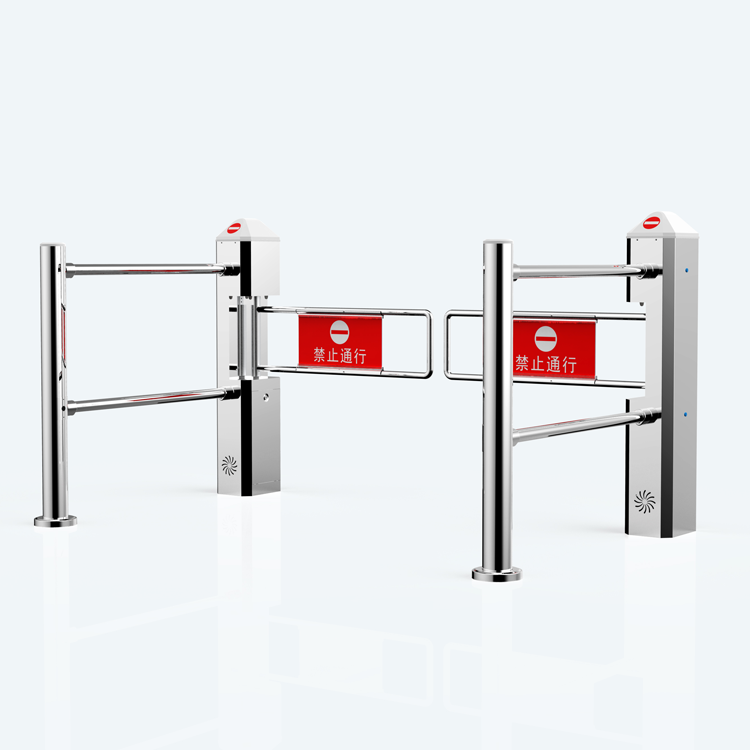 Supermarket security entrance automatic mechanical swing barrier door gate with sensor electric swing turnstile barrier gate