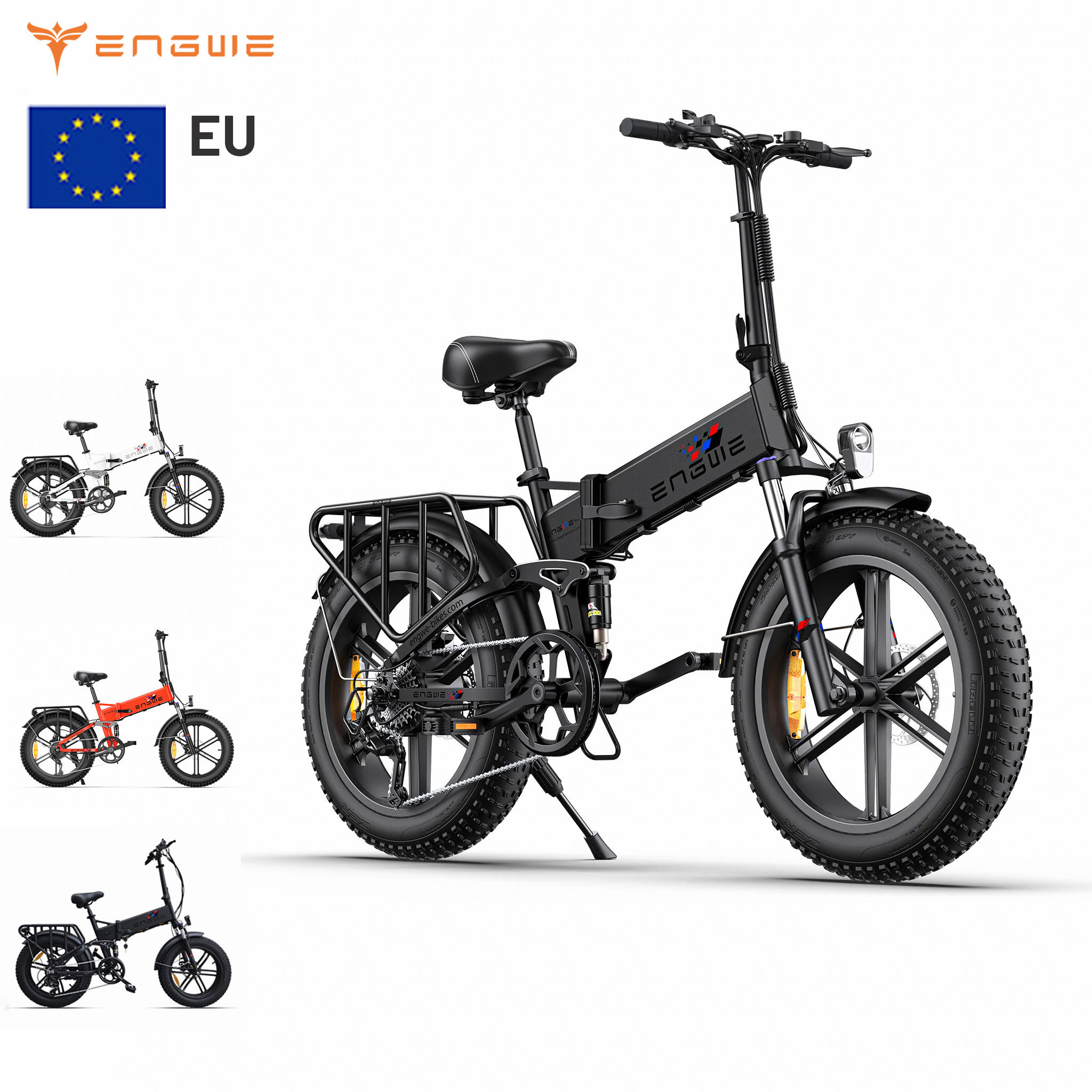 ENGWE ENGINE X 250W Portable Electric Bike 20in Fat Tyre Electric Bike 48V 13Ah Mountain Electric Bike