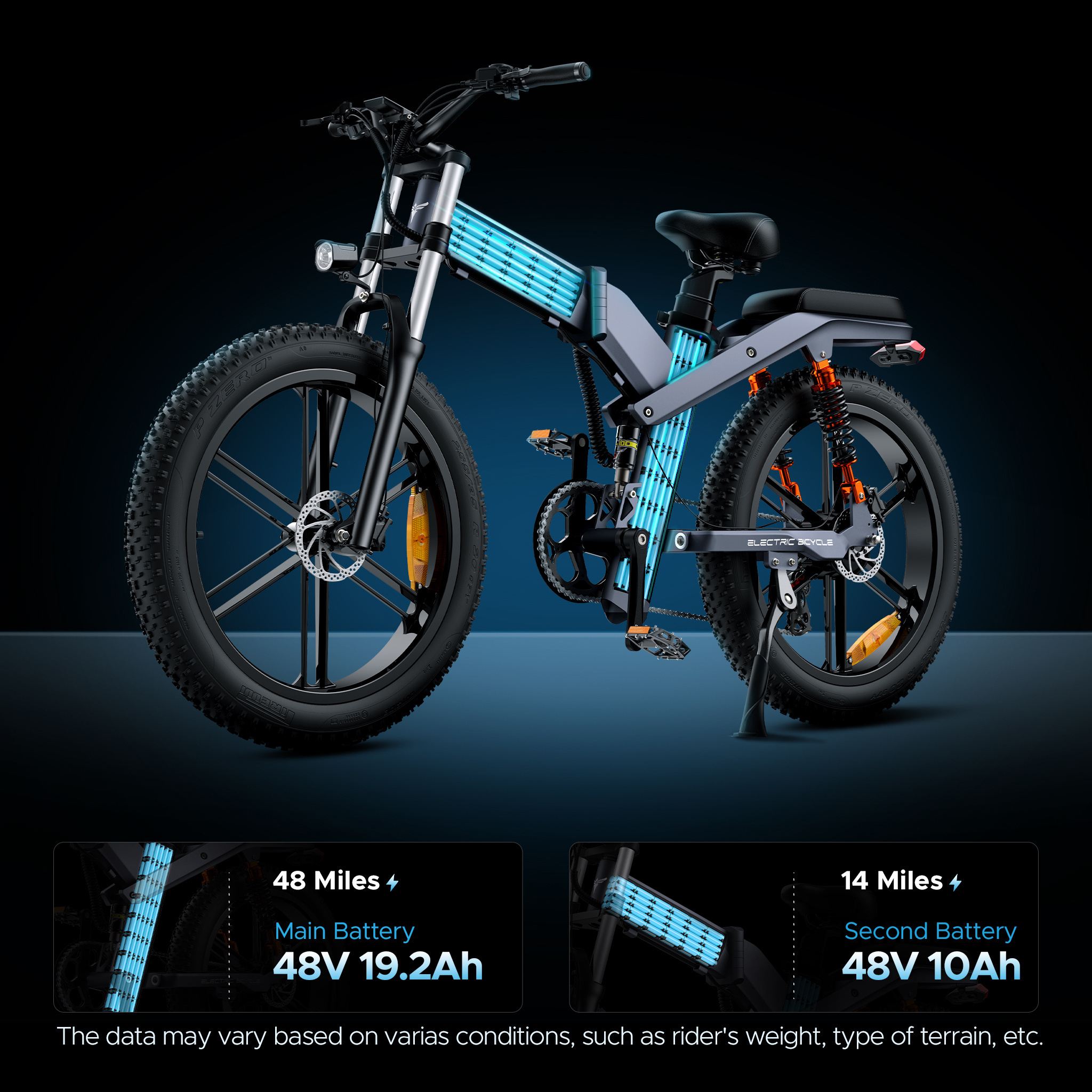 EU Warehouse  ENGWE X26 1000W Dirt Ebike 48V Off-road Electric Bike 26 inch Electric Mountain Bike