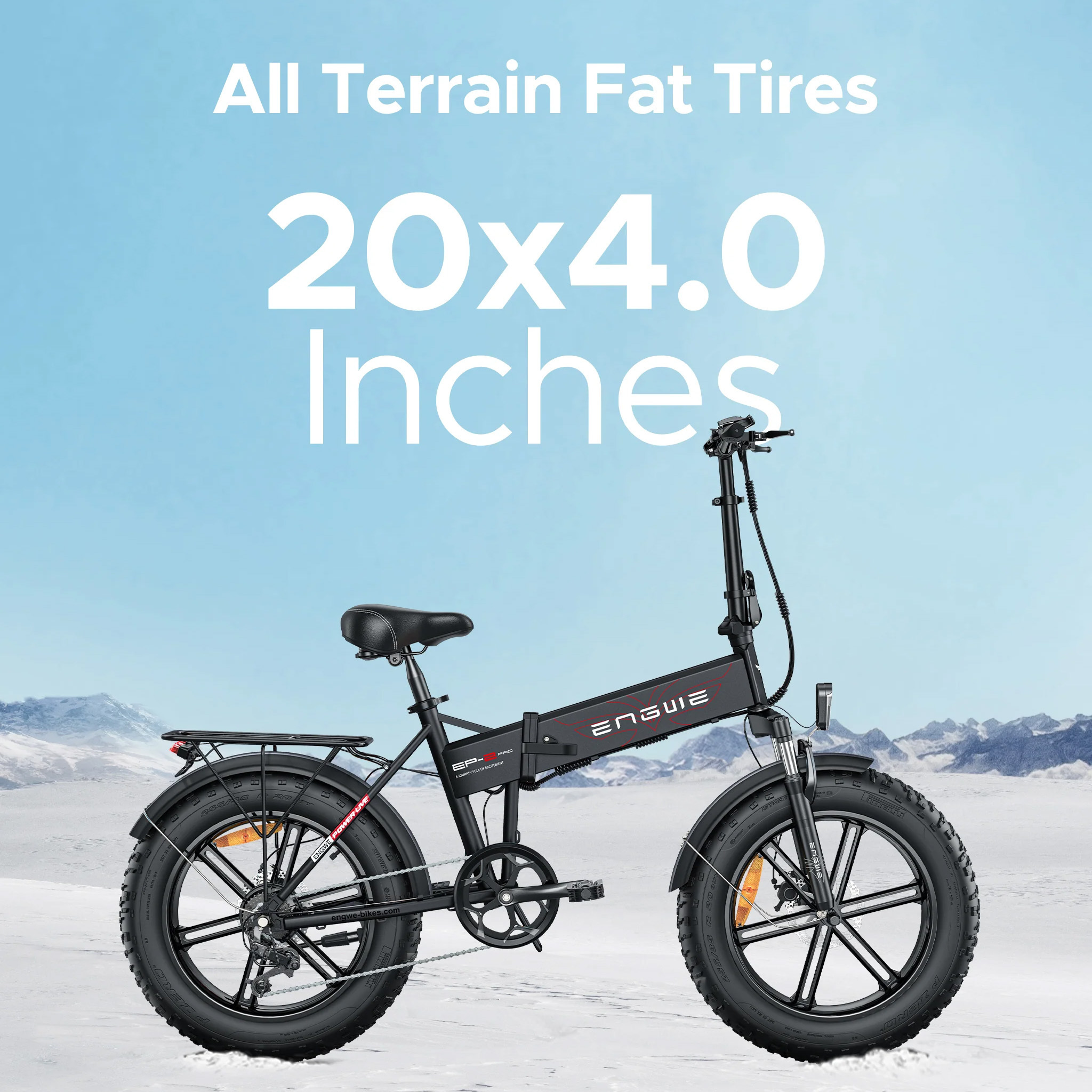 Ep-2 Pro 750W 48V 13Ah Engwe Ebike 20inch Front Shock Absorber Electric Folding Mountain City Fat Tire Bicycle