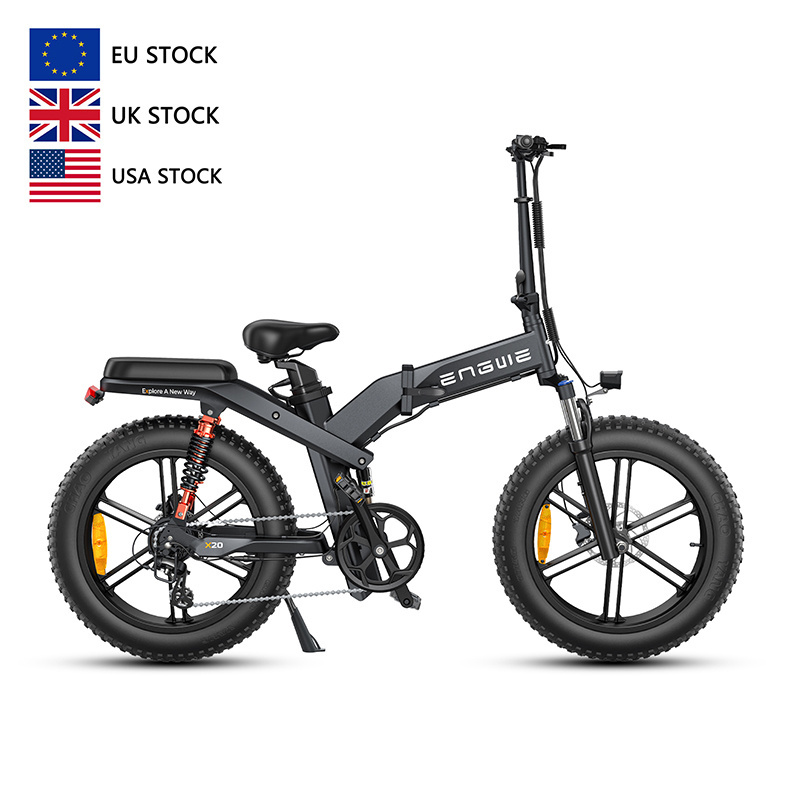 ENGWE X20 US/EU warehouse 750w 20*4inch fat tires Triple Suspension Foldable E-bike 50KM x20 pro engwe bike