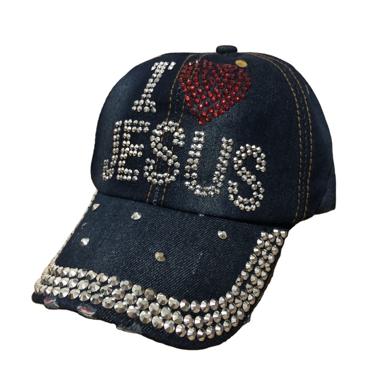 2020100930 I Love Jesus Jean Cap Denim Baseball Hat