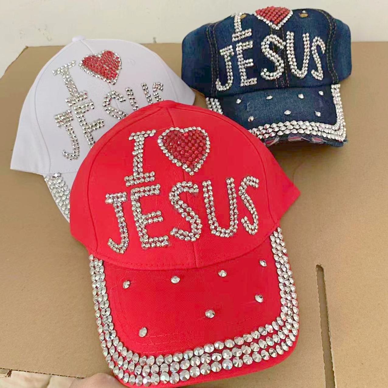 2020100930 I Love Jesus Jean Cap Denim Baseball Hat