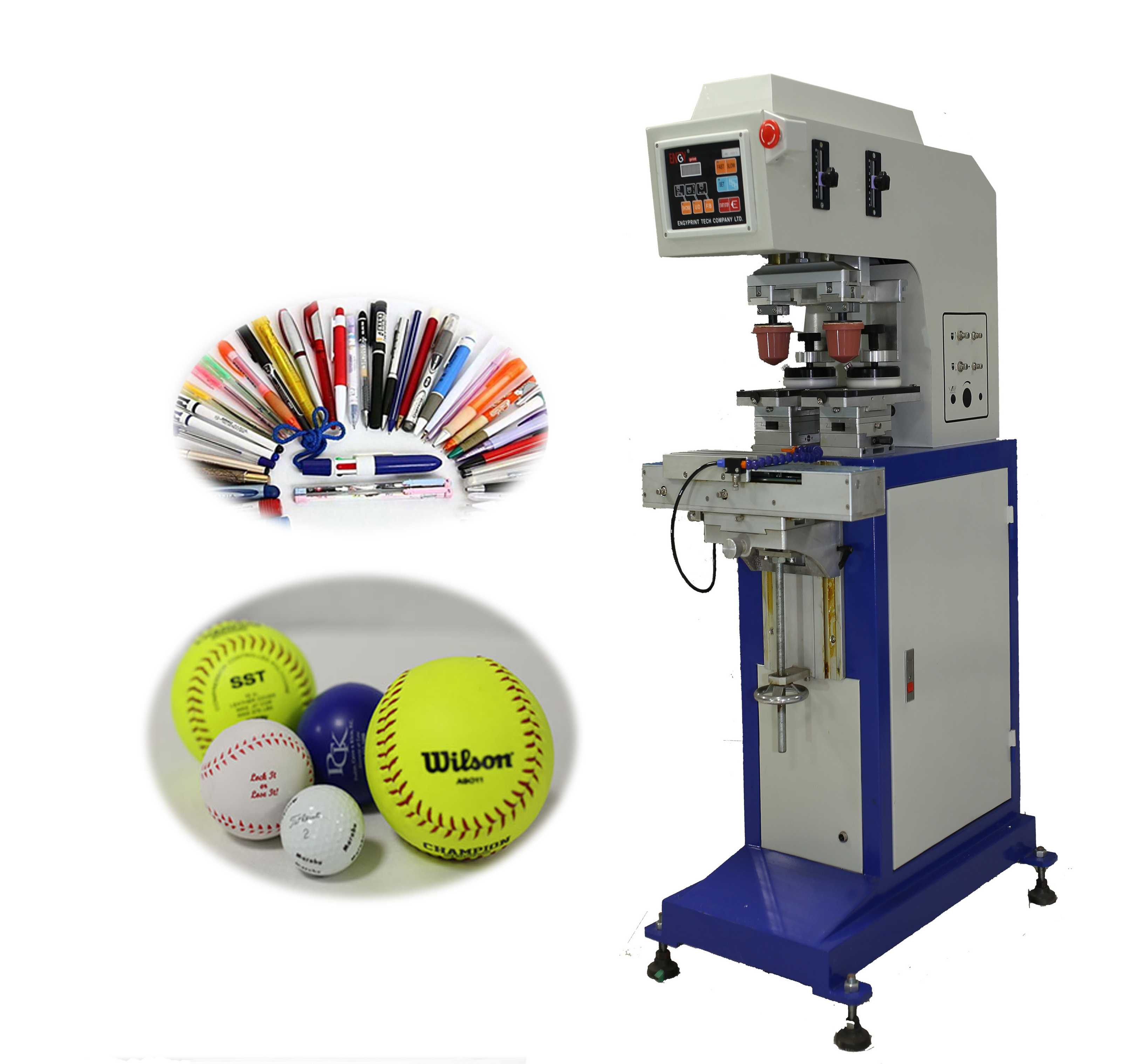 Tampography golf ball cup pen pad printer toys 2 color computer keyboard mouse ink cup pad printing machine for promotions