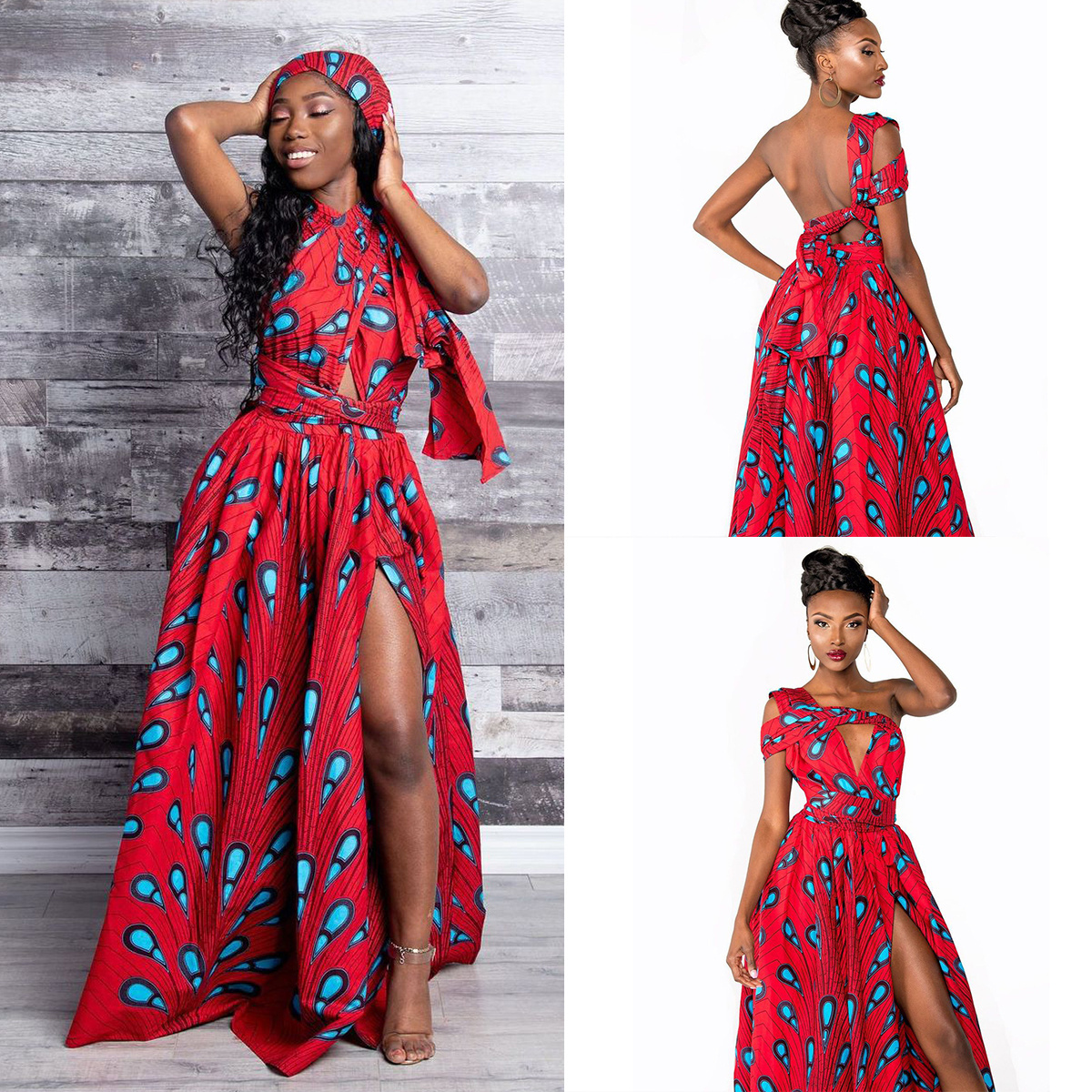 ladies summer modern fashion maxi African wax Print Casual Party chiffon traditional long ankara dress infinity for brides women