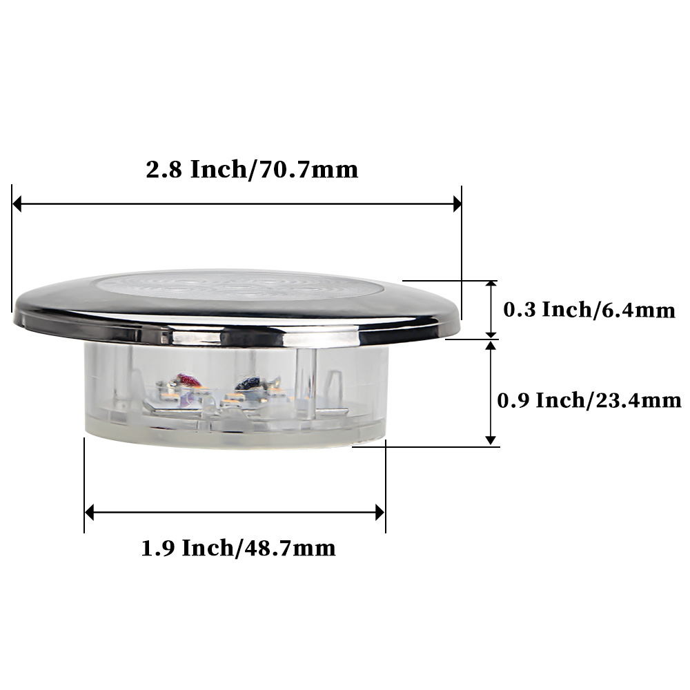 Long LED lifetime flush mount 12V rv ceiling cabin marine courtesy led lights for boats