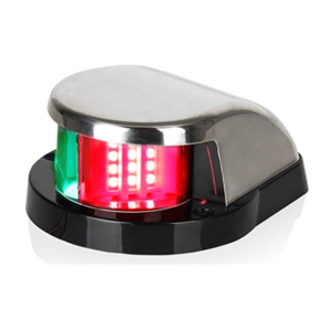 ANHEART  12V dual color stainless steel deck mount red and green pontoon boat navigation marine led light