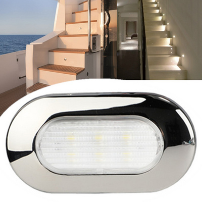 Led custom Oblong exterior marine stairs boat step lamp rv courtesy light for motorhome bus