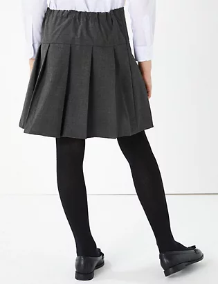 Popular High Quality School Uniform Material Fabric Short Gray Skirt