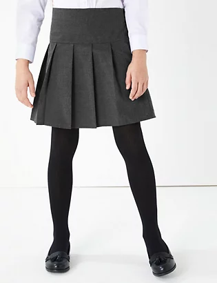 Popular High Quality School Uniform Material Fabric Short Gray Skirt