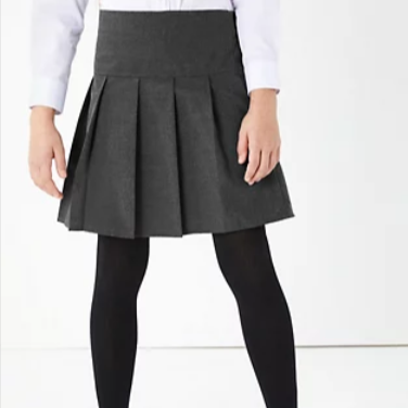 Popular High Quality School Uniform Material Fabric Short Gray Skirt