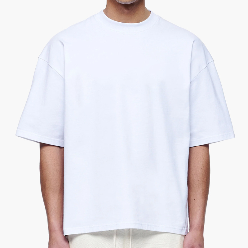 High quality plain custom short t shirt square 100% cotton blank oversized heavyweight drop shoulder white t shirt manufacturer