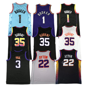 2024 New Wholesale Mesh Chris Paul DeAndre Ayton Kevin Durant 35 Devin Booker 1 Men Nbaing Custom Basketball Wear Shirt Jerseys