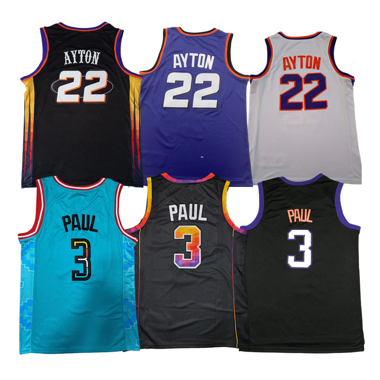 2024 New Wholesale Mesh Chris Paul DeAndre Ayton Kevin Durant 35 Devin Booker 1 Men Nbaing Custom Basketball Wear Shirt Jerseys