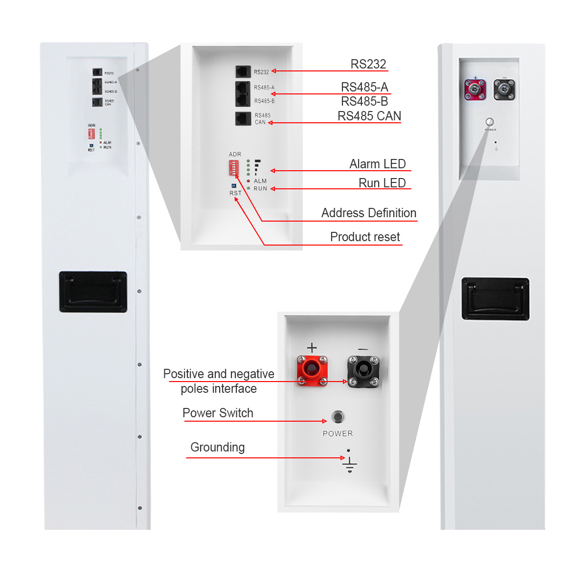 Solar Wall-Mounted 10kwh Powerwall 5kwh Home 48v Lithium Battery 100ah 200ah 48v battery lifepo4