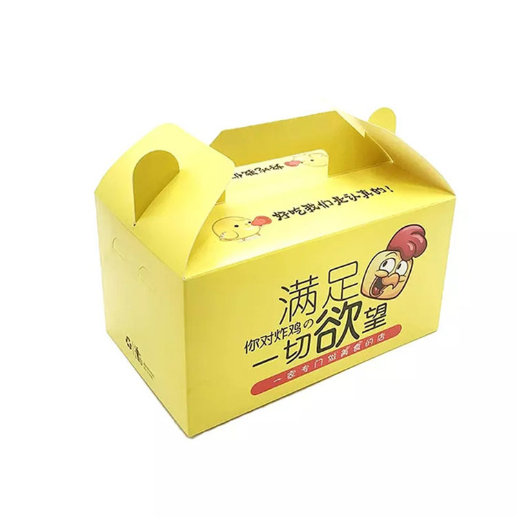 Customized Hot Fast Food Packaging Take Out Paper Bags French Fried Chicken Wings Ships Takeaway Lunch Paper Box