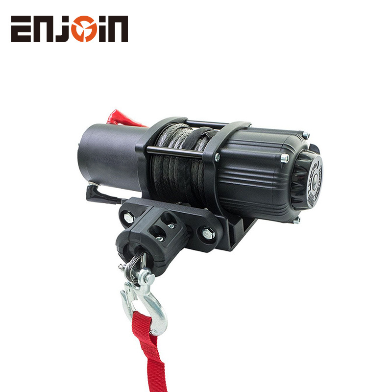 ENJOIN 12v 4500 lb ATV / UTV Electric Winch with 50 ft. Synthetic Rope