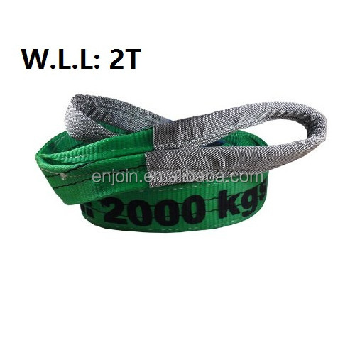 4 T Gray color polyester flat webbing lifting sling belt