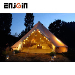 ENJOIN Luxury 5M Family House Cotton Canvas Teepee Nios Yurt Mongolian Tent Camping Outdoor Glamping Bell Tent For Sale