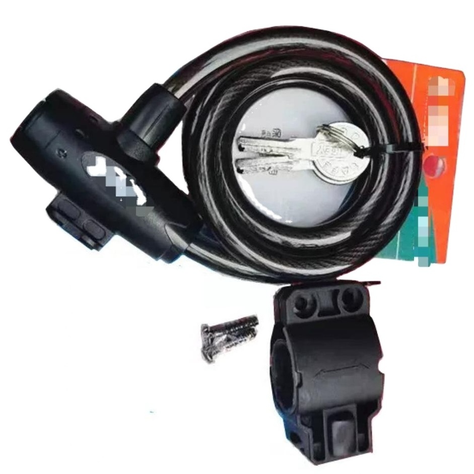 Anti Theft Bicycle Lock Cable with Mounting Bracket Bicycle Locks