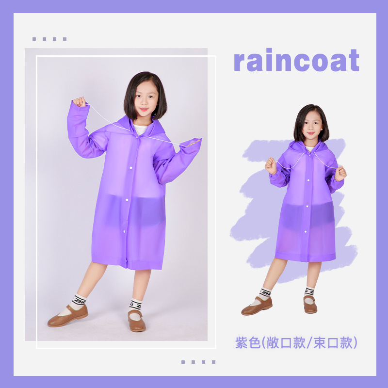 Kids Raincoats Waterproof Rainsuit Rain Jacket Toddler Rainwear Poncho For Girls Boys 2-12 Years