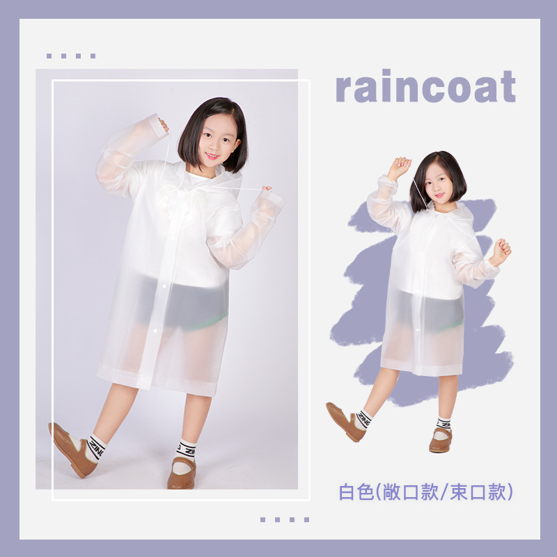 Kids Raincoats Waterproof Rainsuit Rain Jacket Toddler Rainwear Poncho For Girls Boys 2-12 Years