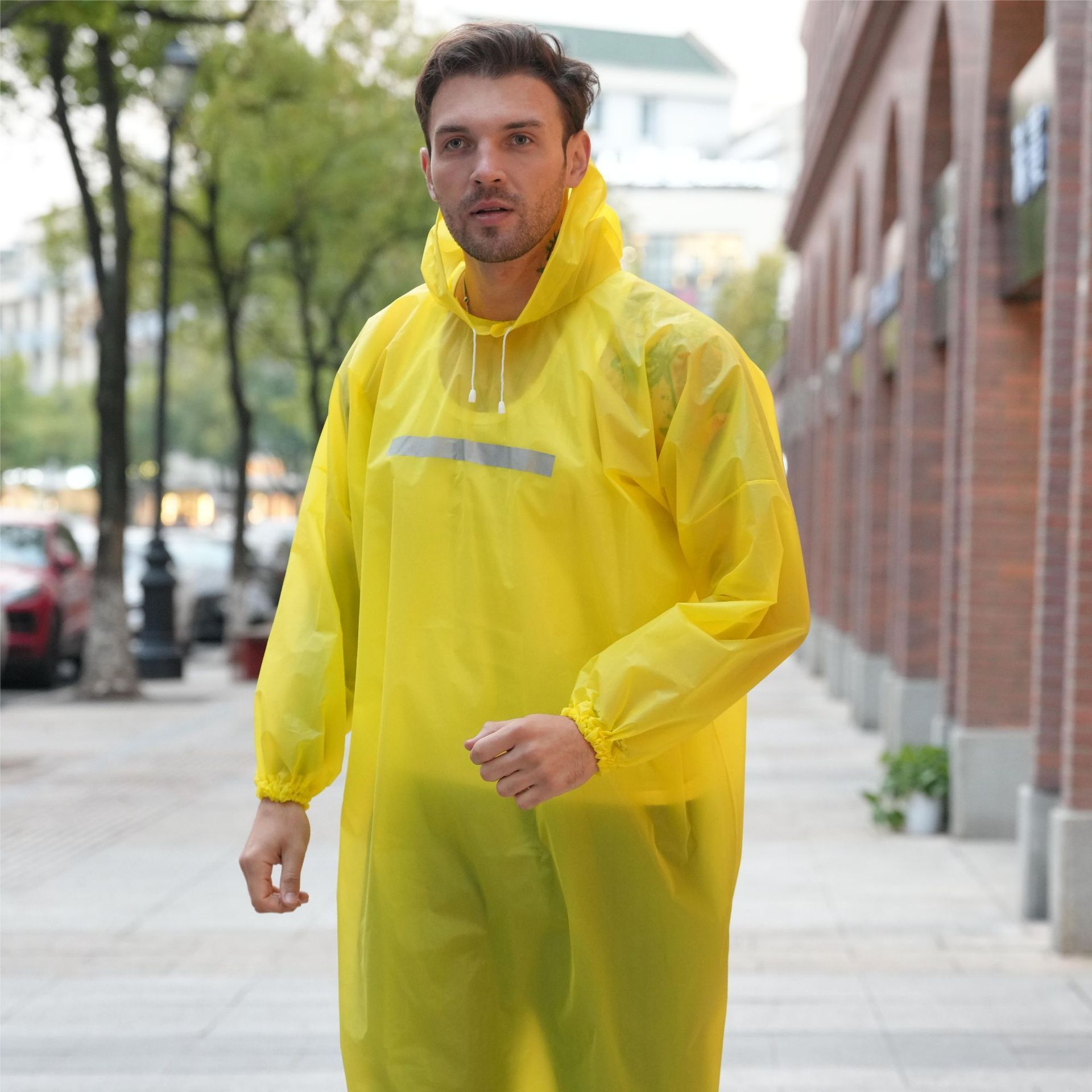 Emergency Raincoat Transparent Disposable Raincoat Plastic Waterproof Disposable Rain Ponchos