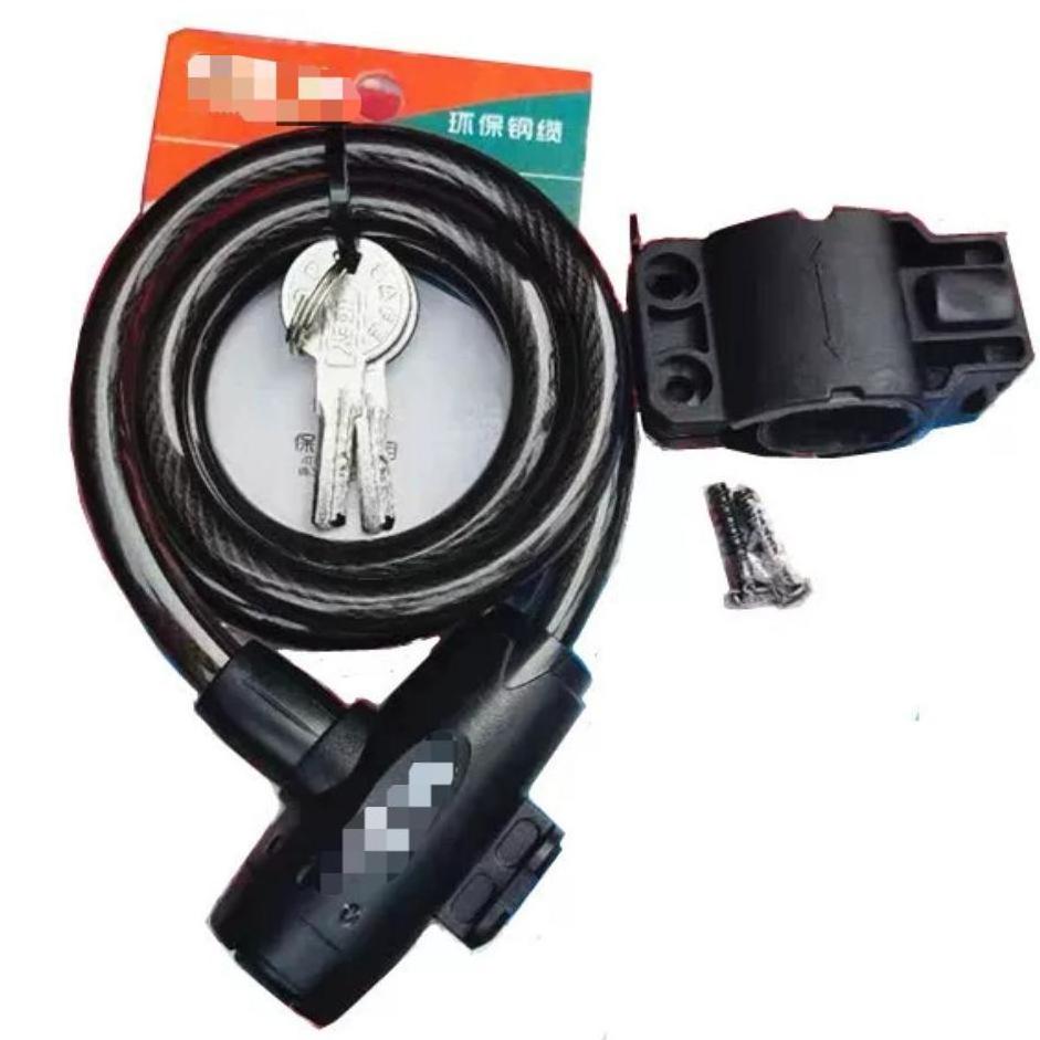 Anti Theft Bicycle Lock Cable with Mounting Bracket Bicycle Locks