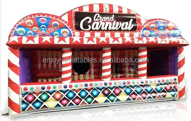 Led 4 In 1 Inflatable Grand Carnival Midway Carnival Booth Game Inflatable Sport Game Inflatable Concession Tent