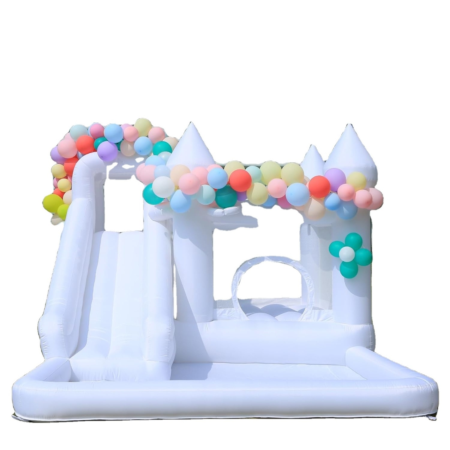 Toddler commercial use kids white bounce house white castle bounce house 13x13 inflatable bounce house for kids white